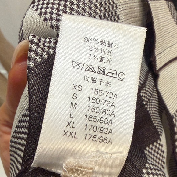 Celine Plaid Shift Dress in Brown and Cream - Women's Dress sz M - Picture 11 of 12